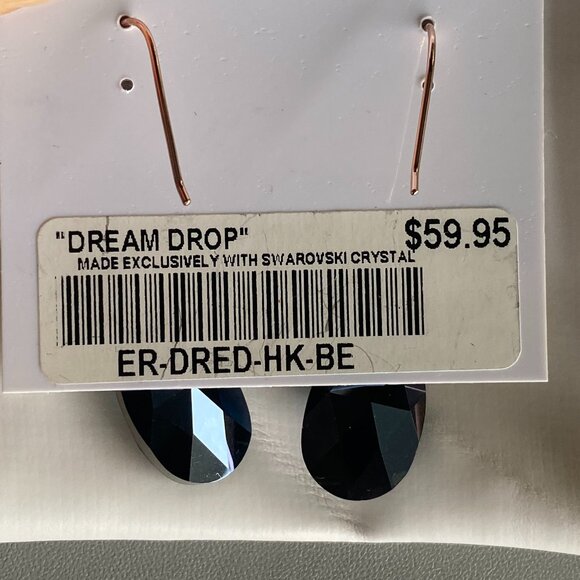 FAC Stunning Swarovski Crystal Rose Gold Tone Earrings - Picture 6 of 9